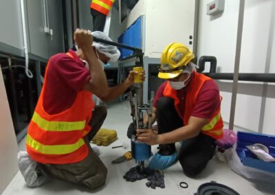 Bearing changing for chiller fan motor