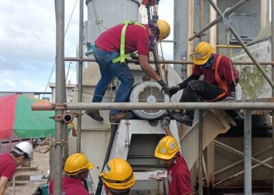 Change motor bearing for scrubber fan motor