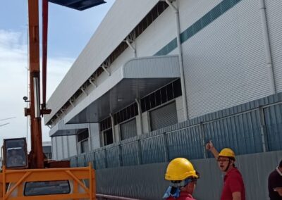 Delivery of new Trosx end suction pump to factory roof top