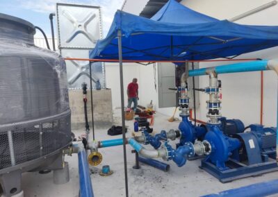 Installing cooling system at factory