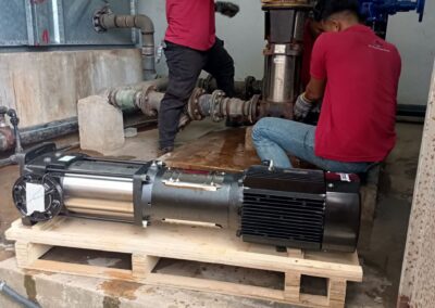 Replacing new Francolo vertical multistage pump for high rise boosting system